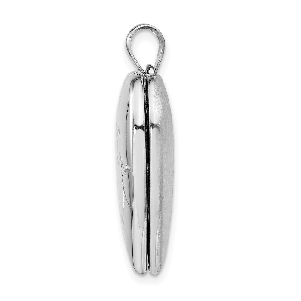 Sterling Silver Rhodium-plated Always With You Ash Holder Heart Locket