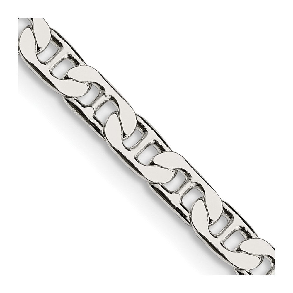 Sterling Silver 3.75mm Flat Anchor Chain Necklace