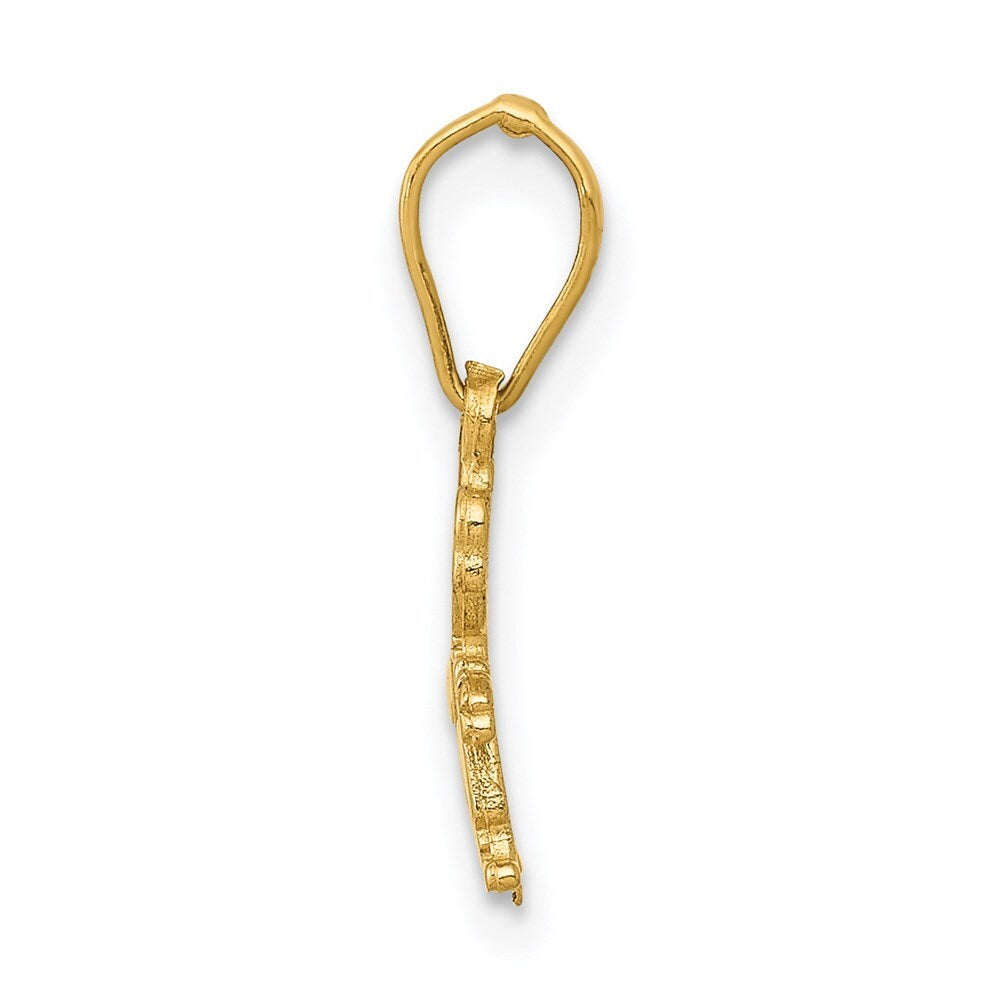 14k Yellow Gold Polished Little Boy Pendant for Women