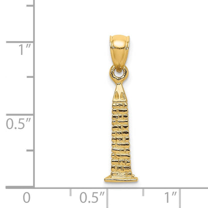 14k Yellow Gold 3D Washington Monument Charm