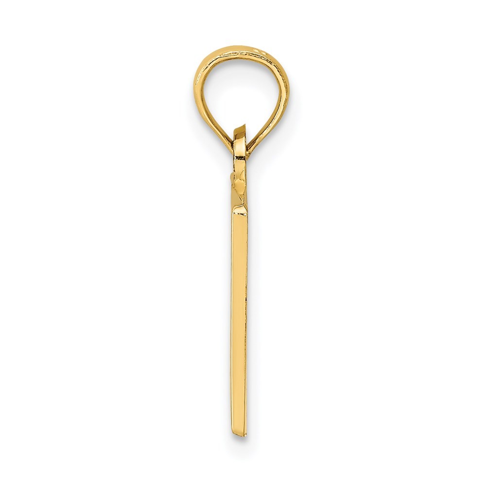 14k Yellow Gold #1 TEACHER Charm