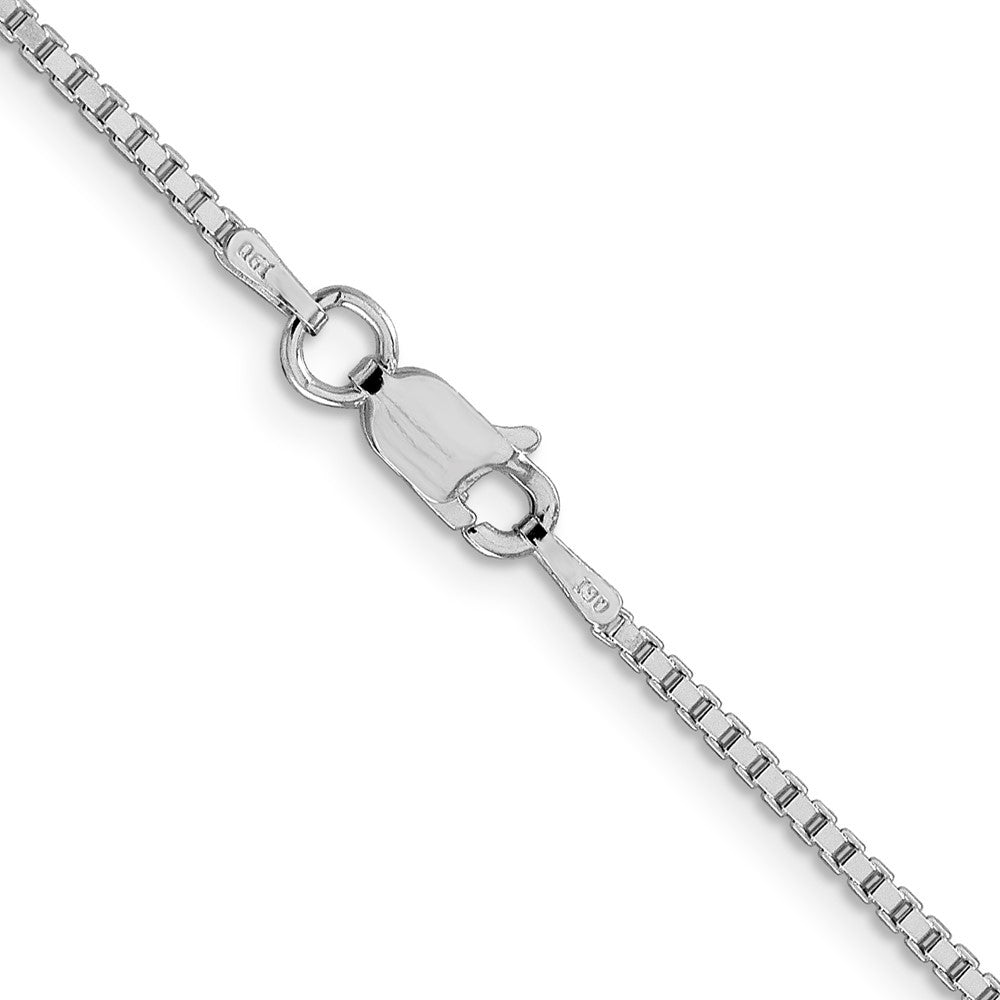 Sterling Silver Rhodium-plated 1.5mm Box Chain Necklace