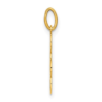 14k Yellow Gold Polished Treble Clef Pendant