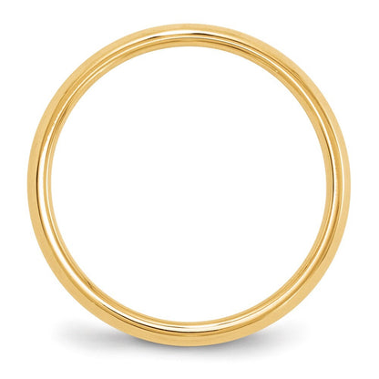 14K Yellow Gold Yellow Gold 4mm Knife Edge Comfort Fit Wedding Band Size 8