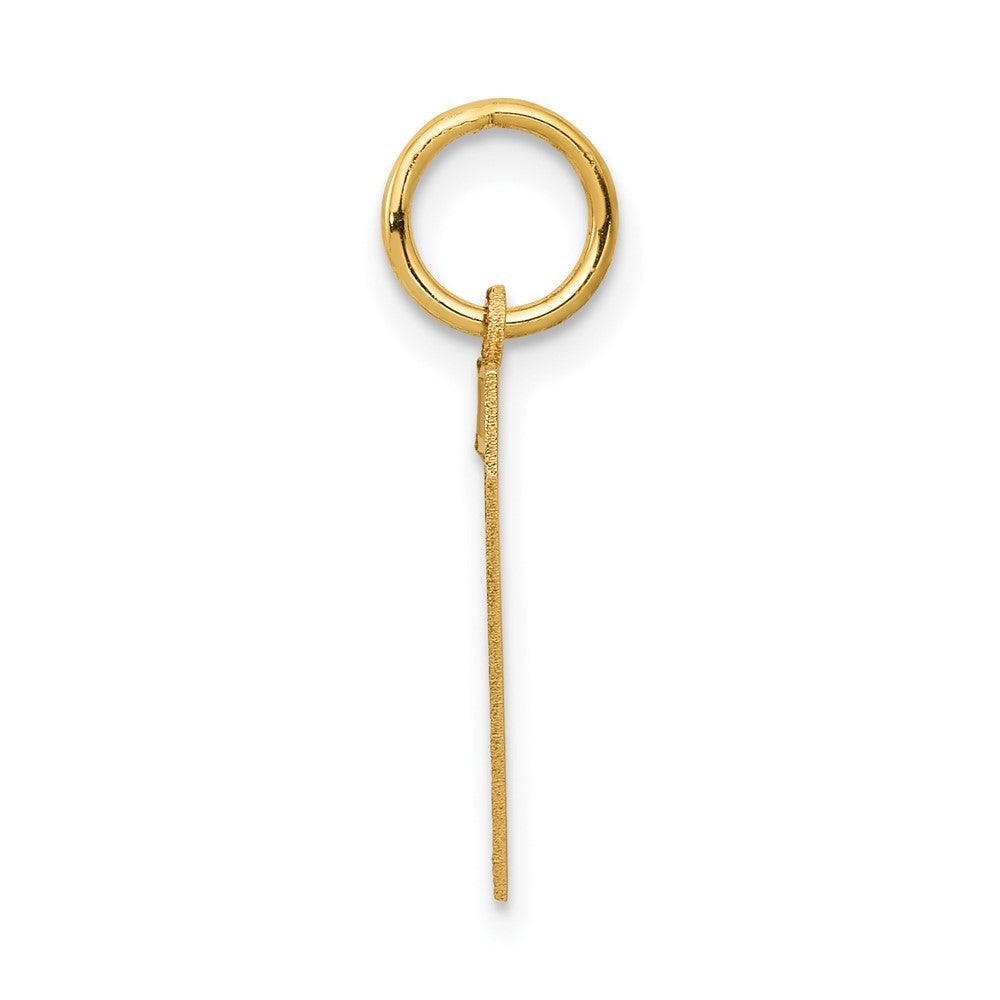 14k Yellow Gold Medium Satin Number 7 Charm