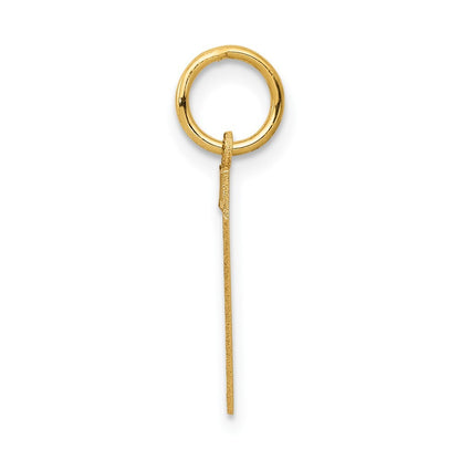 14k Yellow Gold Medium Satin Number 7 Charm