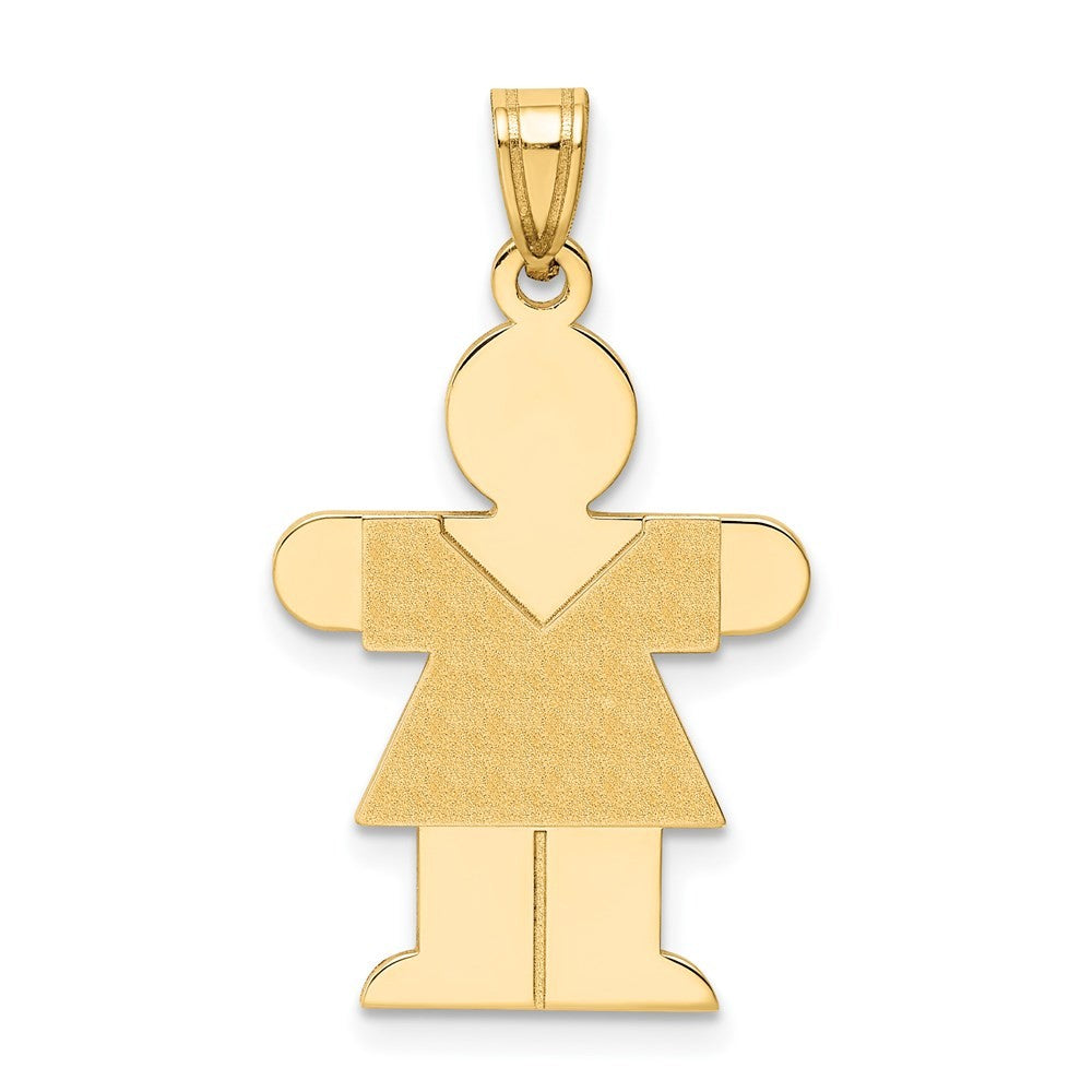 14k Yellow Gold Girl Charm