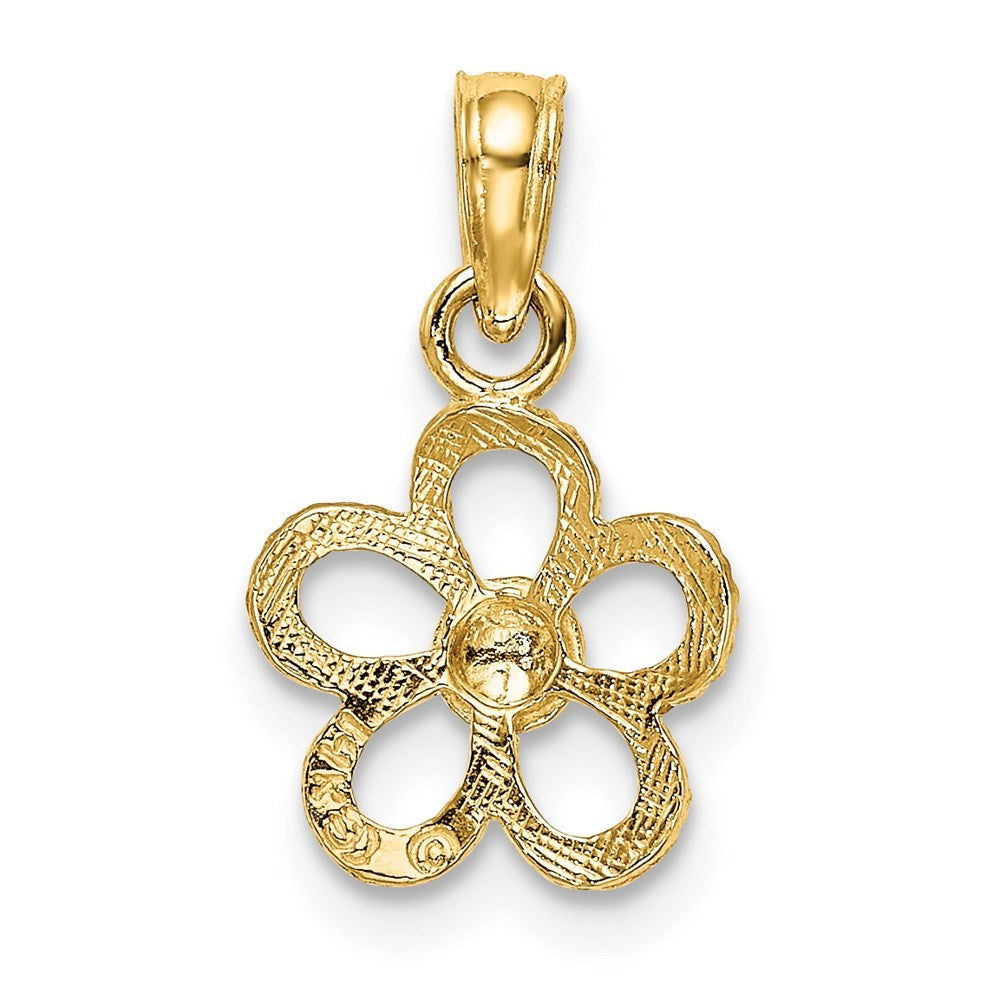 14k Yellow Gold Mini Daisy Flower Charm