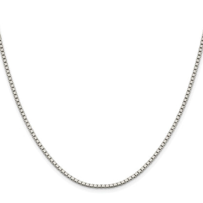 Sterling Silver Rhodium-plated 1.9mm Box Chain Necklace