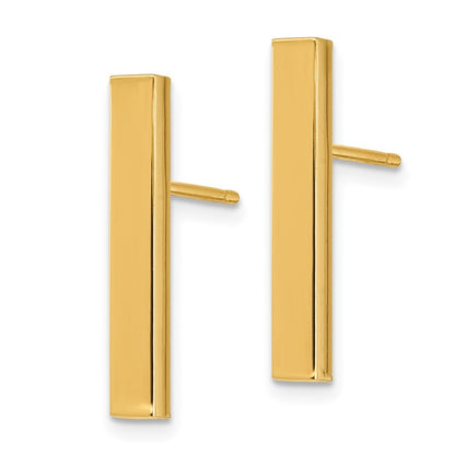 14k Yellow Gold Polished 3mm Earrings