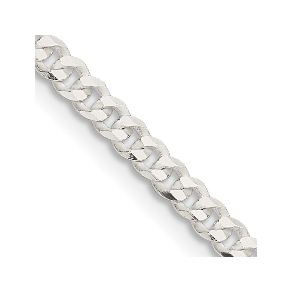 Sterling Silver 3.15mm Flat Curb Chain Necklace
