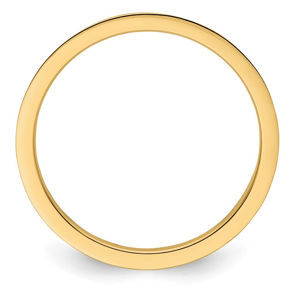 14k Yellow Gold  1.2mm Criss-Cross Pattern Stackable Band Ring Size 6.5