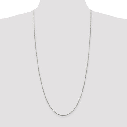 Sterling Silver 1.35mm 8 Sided Diamond-cut Box Chain