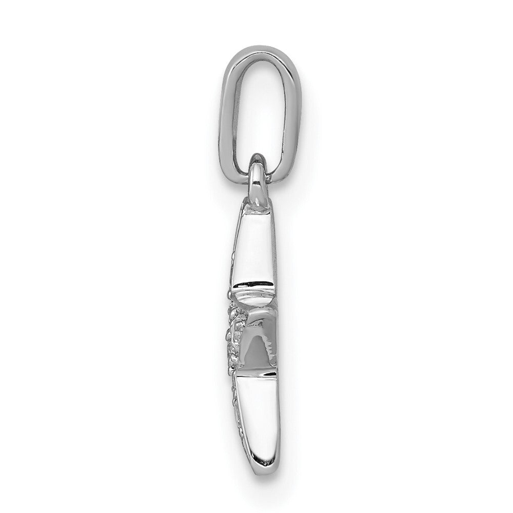 14k White Gold 1/10ct. Diamond Star Pendant for Women