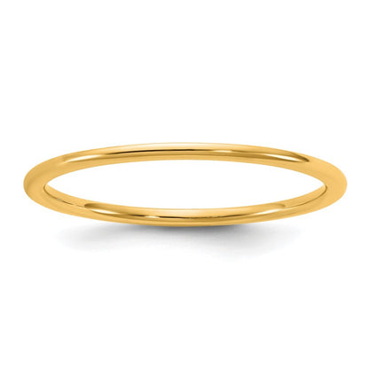 14K Yellow Gold 1mm LTW Comfort Fit Band Size 8