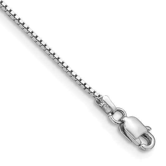 14K White Gold 8 inch .95mm Box Bracelet