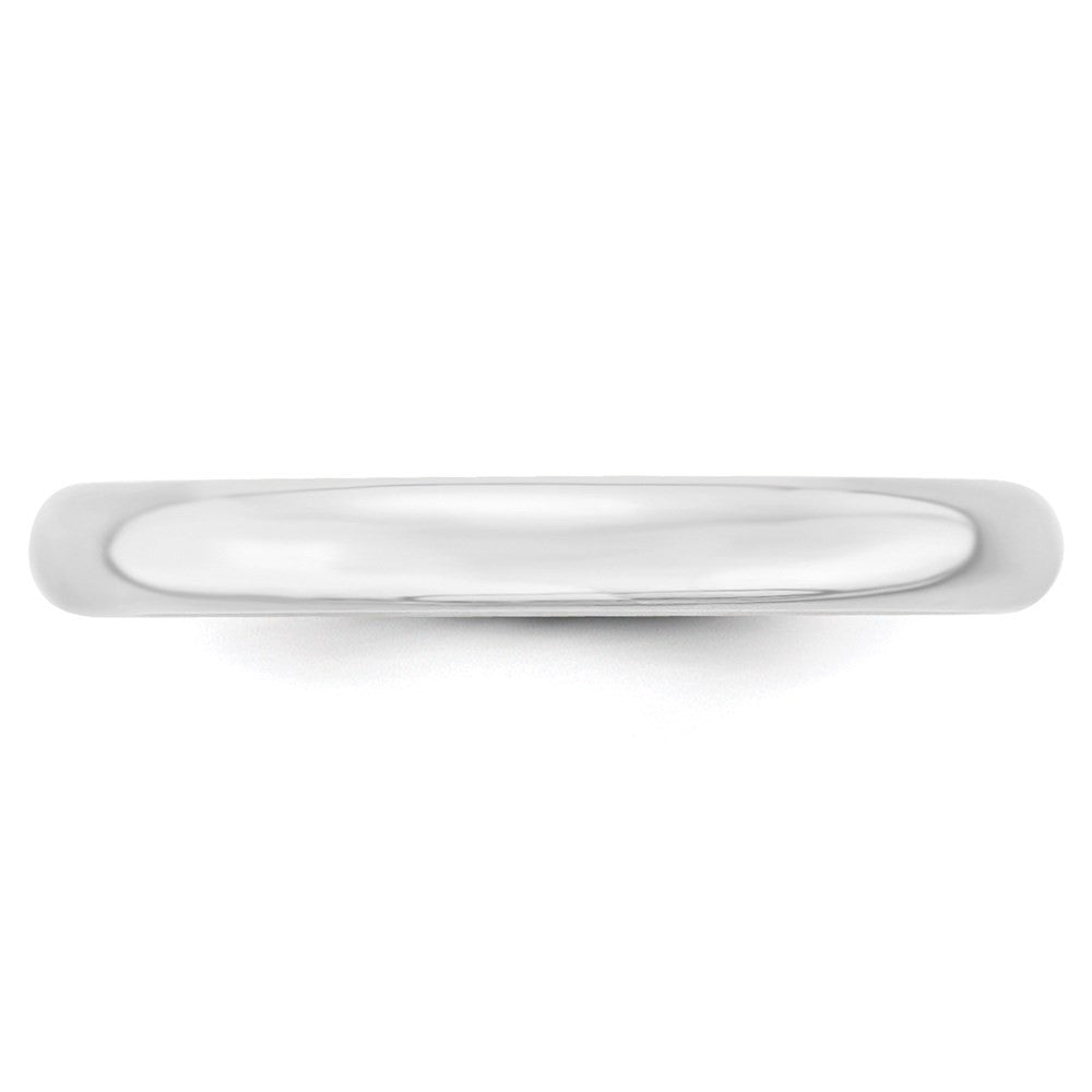 14k White Gold 3mm Lightweight Comfort Fit Wedding Band Ring Size 9