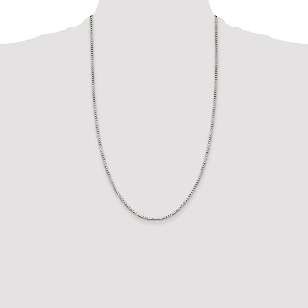 Sterling Silver Rhodium-plated 1.9mm Box Chain