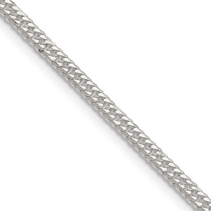Sterling Silver Polished 3.0mm Double Diamond-cut Curb Chain Necklace