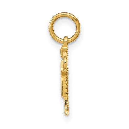 14k Yellow Gold Mini Boy Kiss Charm Pendant