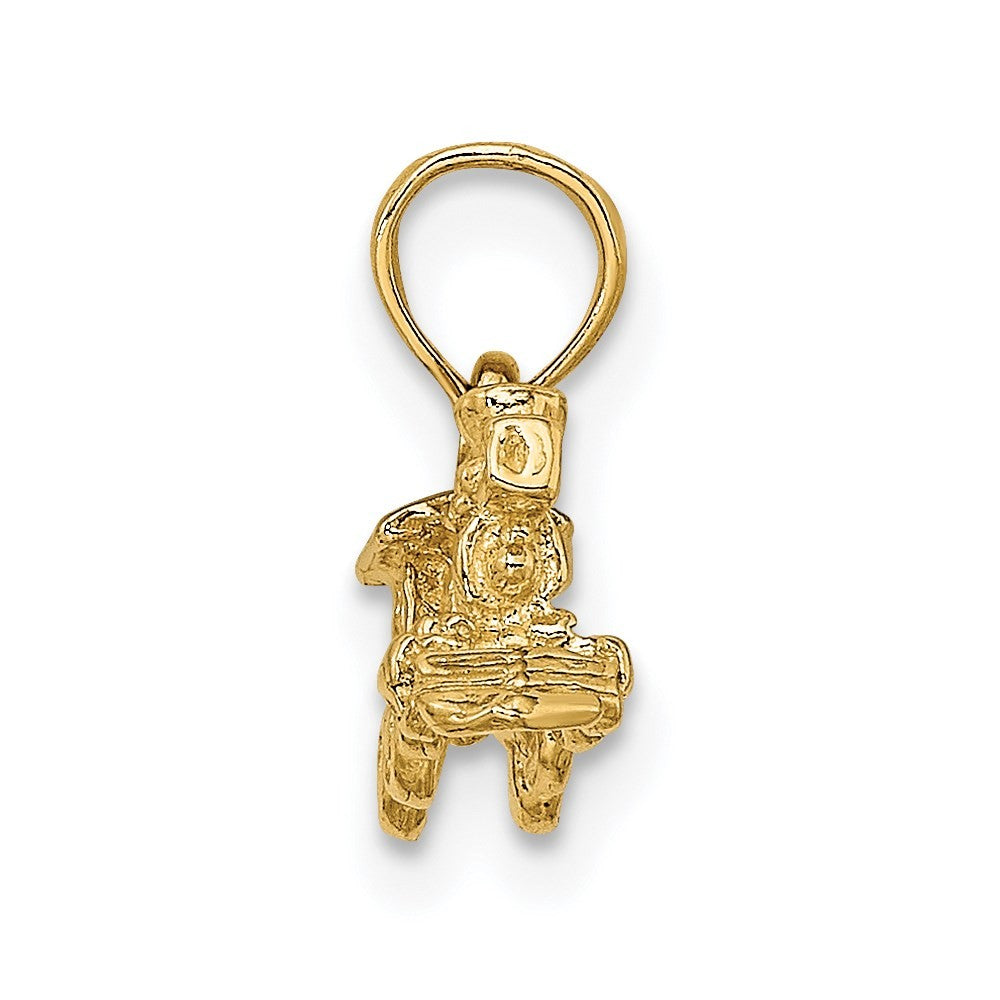 14k Yellow Gold 3-D Miniature Train Charm