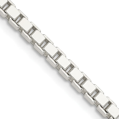 Sterling Silver 3mm Box Chain Necklace
