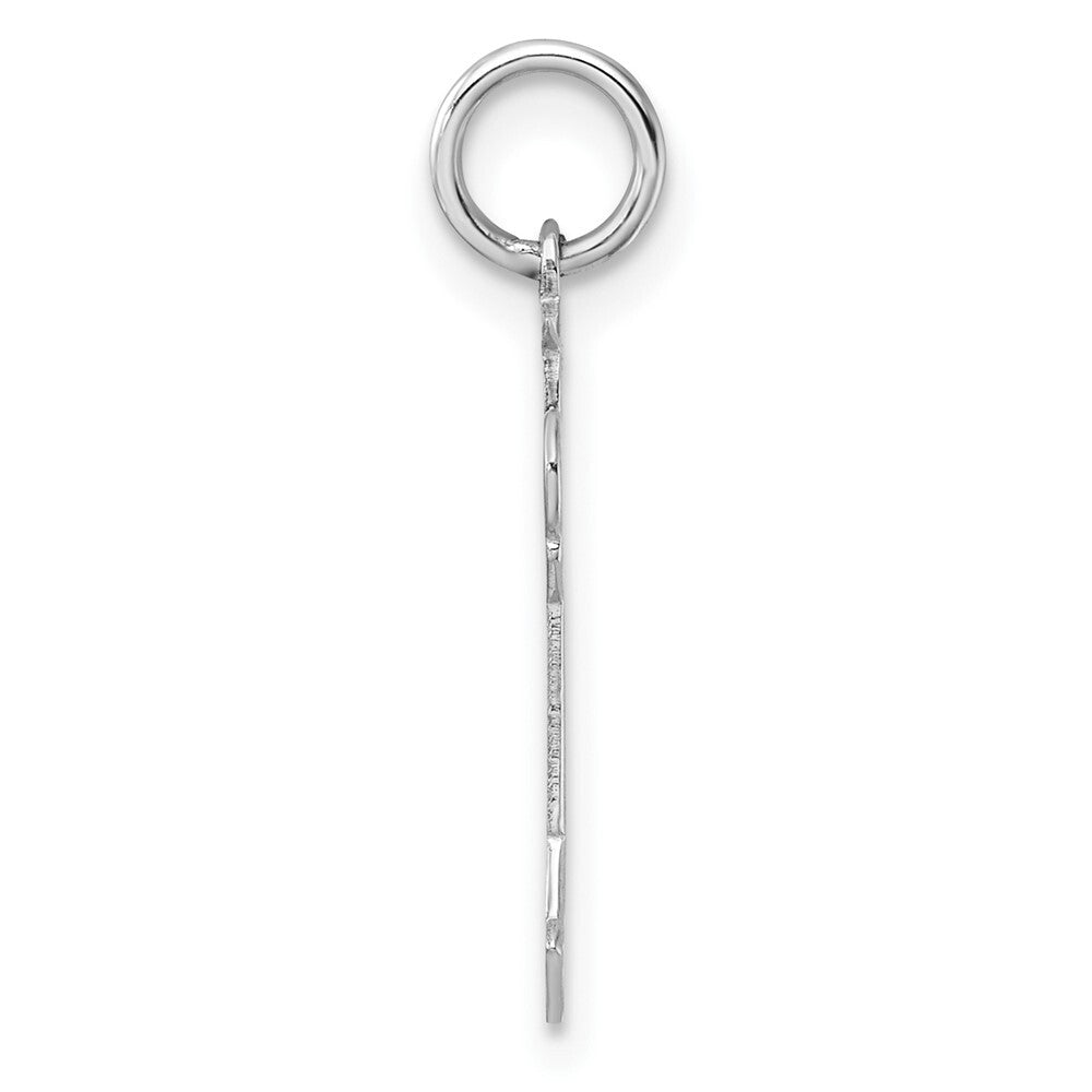 14k White Gold Kid Charm Pendant for Women