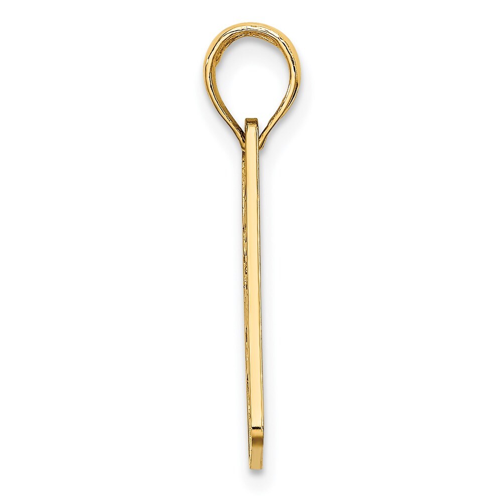 14k Yellow Gold NEW JERSEY-LBI (Long Beach Island) License Plate Charm Pendant
