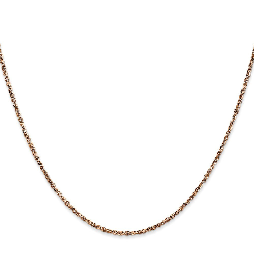 14K Rose Gold 24 inch 1.7mm Ropa Chain Necklace