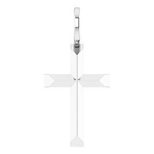 Sterling Silver Knife-Edge Cross Pendant Gift for Women