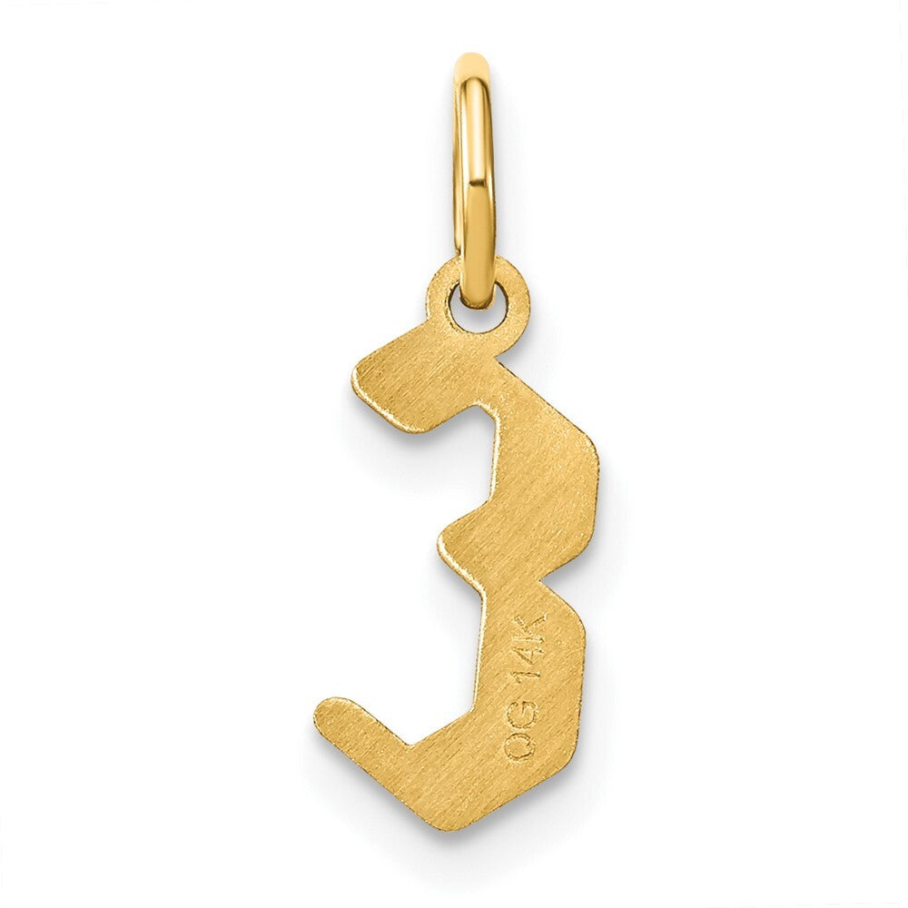 14k Yellow Gold Letter E Initial Pendant for Women