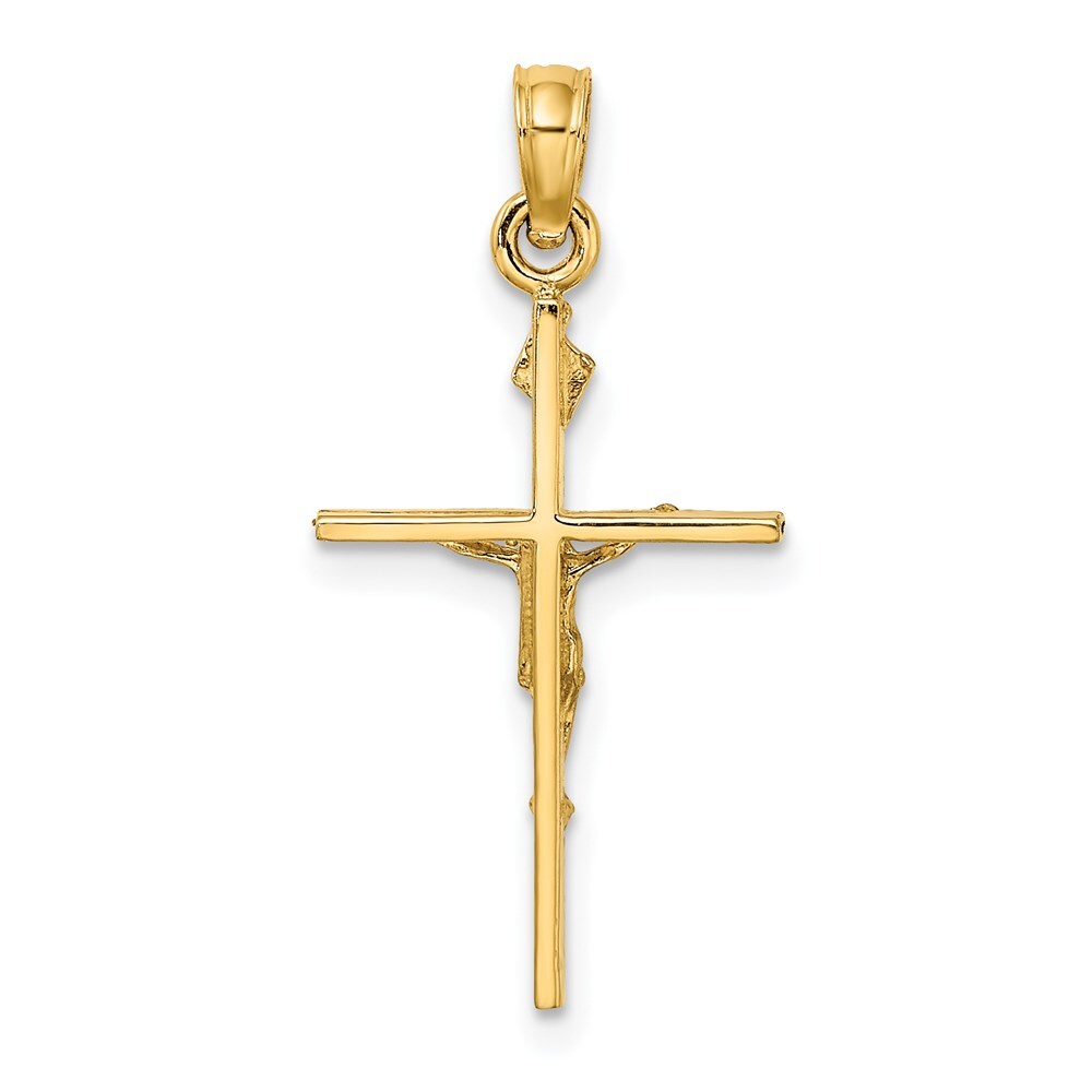14k Yellow Gold INRI Crucifix Charm