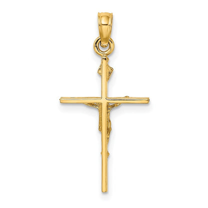 14k Yellow Gold INRI Crucifix Charm