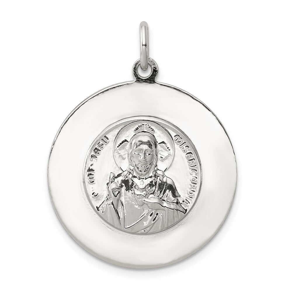 Sterling Silver Queen of the Holy Scapular Medal Pendant