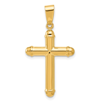 14k Yellow Gold Polished Cross Pendant