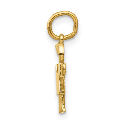 14k Yellow Gold Mini Boy Hugs Charm Pendant