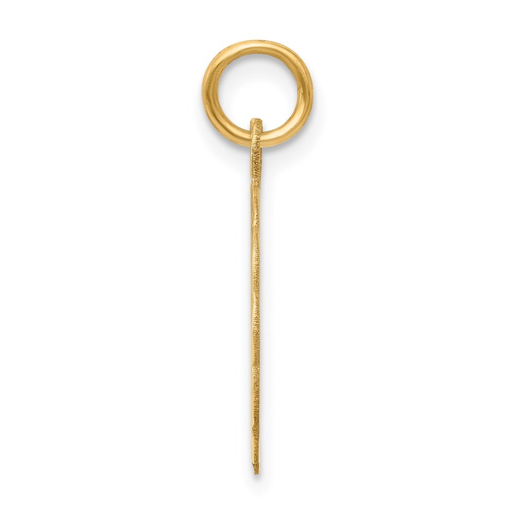 14k Yellow Gold .018 Gauge Engravable Scalloped Disc Charm Pendant for Women
