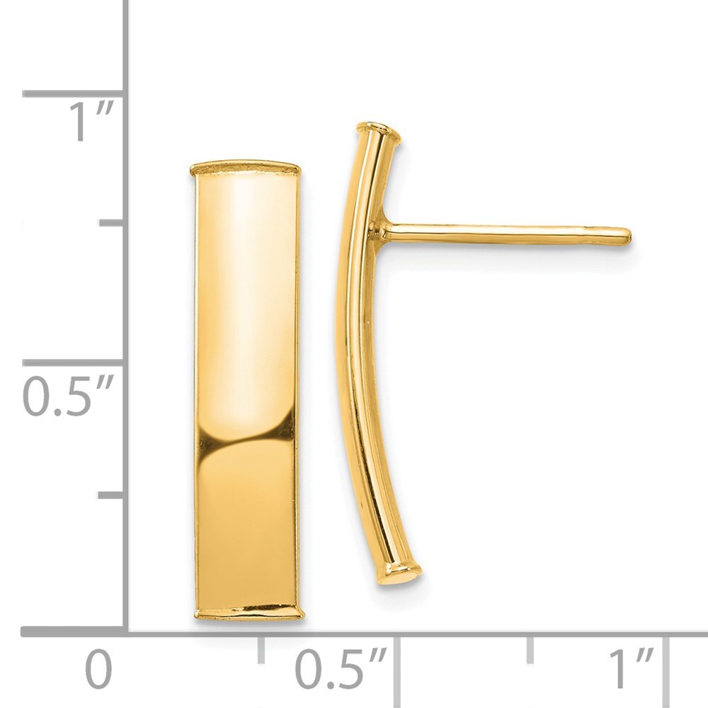 14k Yellow Gold Polished 5mm Stud Earrings Gift for Women