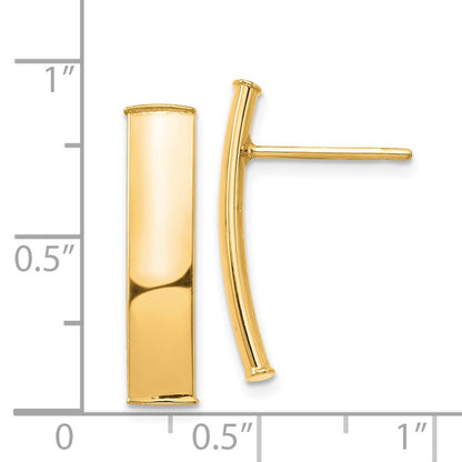 14k Yellow Gold Polished 5mm Stud Earrings Gift for Women