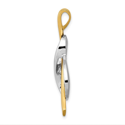 14k Two-tone Gold Slide Pendant for Women