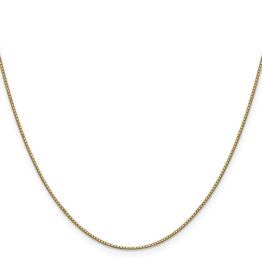 14k Yellow Gold 24 inch .9mm Box Chain Necklace