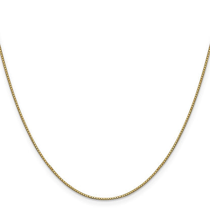 14k Yellow Gold 24 inch .9mm Box Chain Necklace