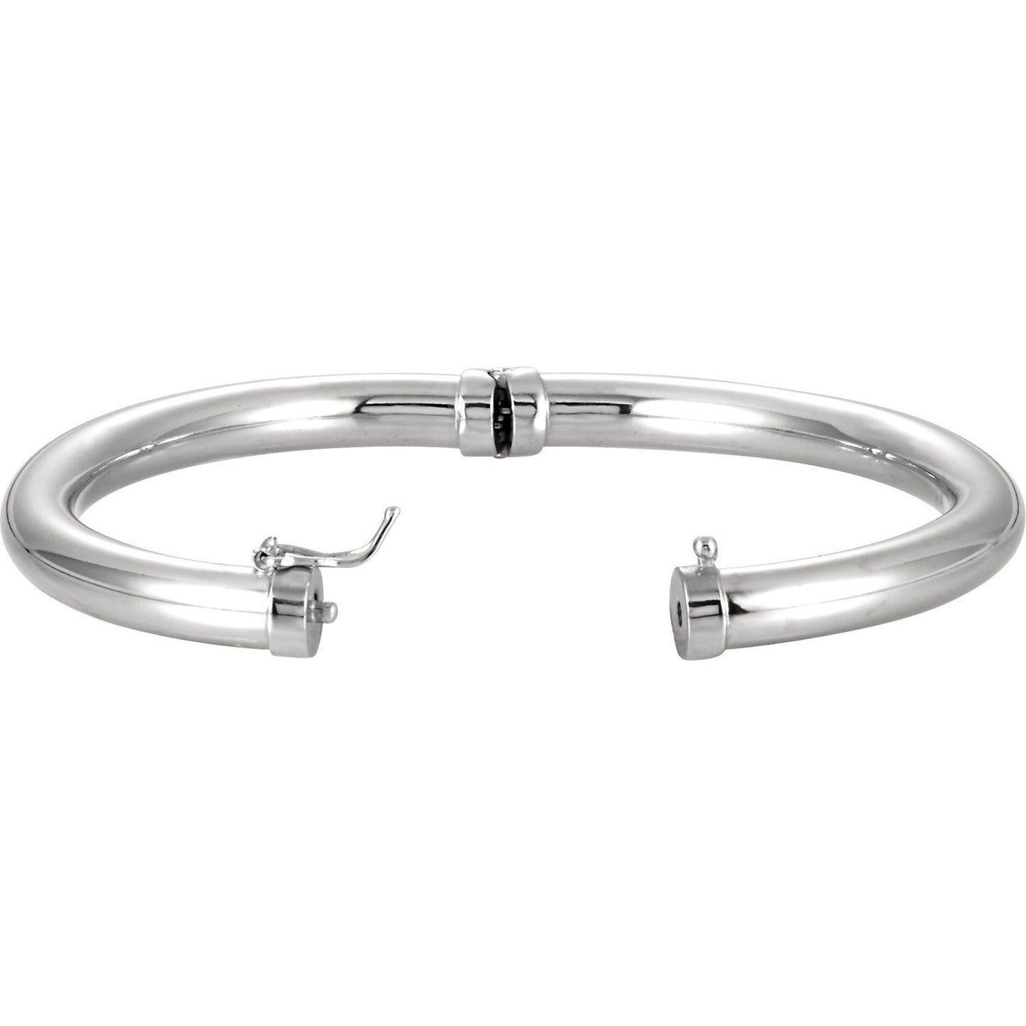 Sterling Silver 6 mm Hinged Bangle 7" Bracelet Gift for Women