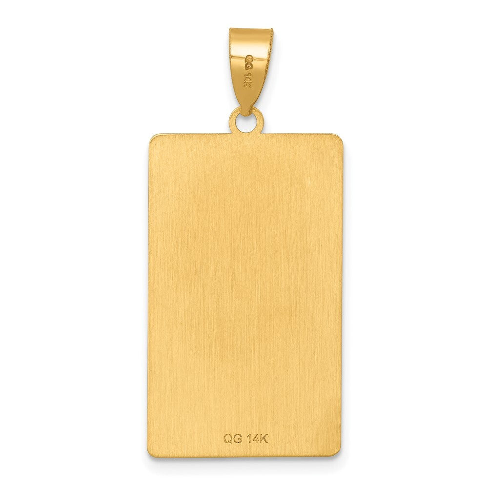 14k Yellow Gold Judgement Tarot Card Pendant for Women