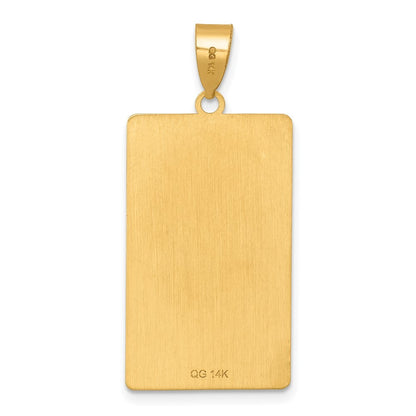 14k Yellow Gold Judgement Tarot Card Pendant for Women