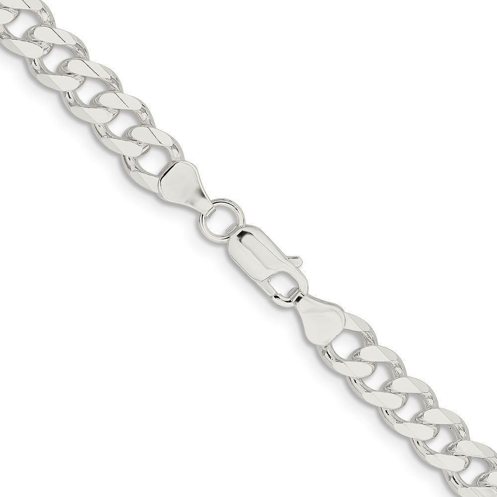 Sterling Silver 7.5mm Curb Chain Necklace