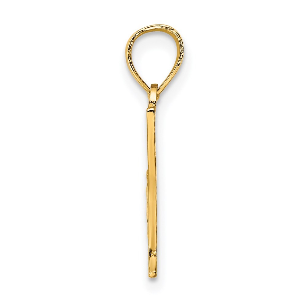14k Yellow Gold #1 Charm