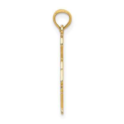 14k Yellow Gold Little Boy Walking Charm Pendant for Women