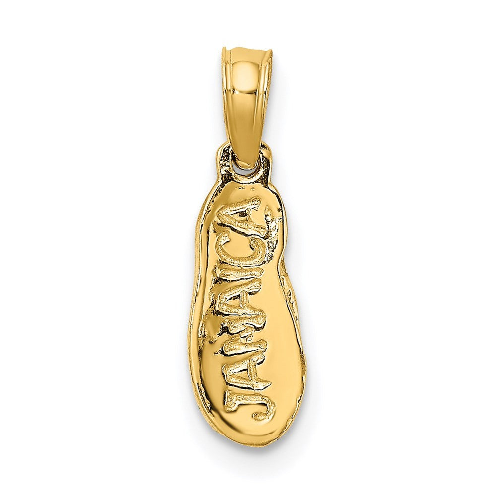 14k Yellow Gold JAMAICA Flip-Flop Charm Pendant