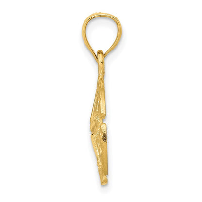 14k Yellow Gold Sand Dollar Pendant for Women